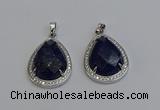 NGP6344 25*30mm teardrop lapis lazuli pendants wholesale