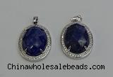 NGP6363 25*30mm oval lapis lazuli pendants wholesale