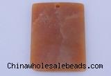 NGP637 5pcs 33*45mm rectangle red aventurine gemstone pendants