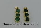 NGP6534 10*32mm druzy agate gemstone pendants wholesale
