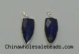 NGP6563 12*35mm - 15*40mm arrowhead lapis lazuli pendants