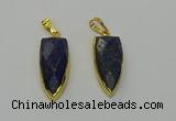 NGP6564 12*35mm - 15*40mm arrowhead lapis lazuli pendants