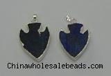 NGP6569 22*28mm - 25*35mm arrowhead lapis lazuli pendants