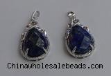 NGP6623 22*30mm faceted teardrop lapis lazuli gemstone pendants