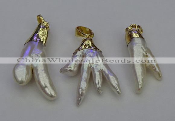 NGP6713 10*25mm - 20*45mm freeform pearl pendants wholesale