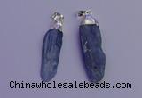 NGP6757 10*35mm - 15*45mm freeform blue kyanite pendants