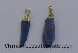 NGP6758 10*35mm - 15*45mm freeform blue kyanite pendants