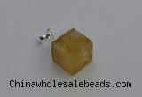 NGP6783 15*22mm cube citrine gemstone pendants wholesale