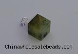 NGP6790 15*22mm cube green qutilated quartz pendants wholesale