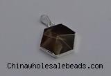 NGP6834 24*25mm hexagon moonstone gemstone pendants wholesale