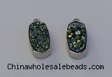 NGP6898 10*22mm - 12*25mm freeform plated druzy quartz pendants