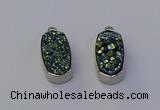 NGP6898 10*22mm - 12*25mm freeform plated druzy quartz pendants