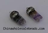 NGP6957 12*20mm - 10*25mm freeform amethyst pendants wholesale