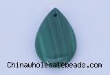 NGP700 15*25mm flat teardrop natural malachite gemstone pendant