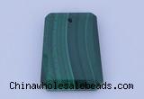 NGP703 20*30mm trapezoid natural malachite gemstone pendant