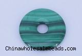 NGP704 30mm natural malachite gemstone donut pendant