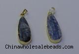 NGP7047 13*35mm - 14*40mm flat teardrop blue kyanite pendants