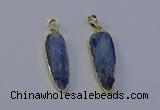 NGP7049 13*35mm - 14*40mm flat teardrop blue kyanite pendants