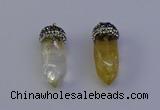 NGP7058 12*30mm - 15*35mm faceted bullet citrine pendants