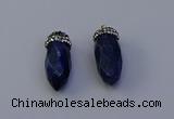 NGP7073 12*30mm - 15*35mm faceted bullet lapis lazuli pendants