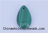 NGP714 12*20mm flat teardrop natural malachite gemstone pendant