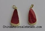 NGP7245 10*40mm flat teardrop mookaite gemstone pendants