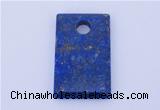 NGP726 21*31mm rectangle natural lapis lazuli gemstone pendant