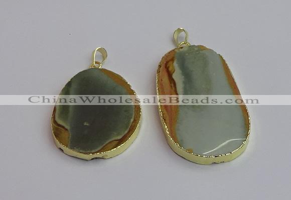 NGP7364 35*45mm - 40*55mm freeform imperial jasper pendants