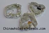 NGP7387 45*50mm - 50*55mm freeform druzy agate pendants