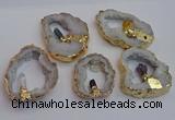 NGP7396 45*50mm - 50*55mm freeform druzy agate pendants