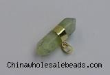 NGP7446 12*45mm sticks green rutilated quartz pendants wholesale