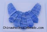 NGP75 Fashion blue lace agate gemstone pendants set jewelry wholesale