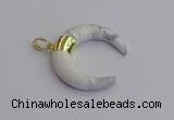 NGP7516 35*38mm horn white howlite pendants wholesale