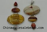 NGP8015 50*82mm - 52*86mm mookaite gemstone pendant set jewelry