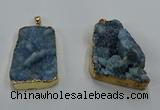 NGP8568 28*45mm - 35*50mm freeform druzy agate pendants wholesale