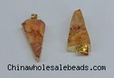 NGP8594 13*40mm - 20*35mm triangle druzy agate pendants wholesale