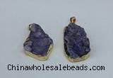 NGP8617 25*30mm - 28*40mm freeform druzy agate pendants wholesale