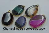 NGP8633 32*45mm - 46*48mm freeform druzy agate pendants wholesale