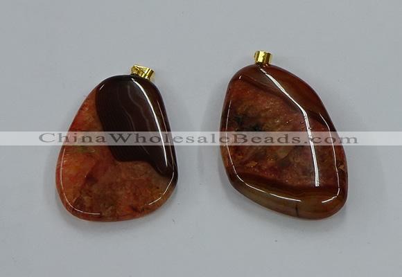 NGP8636 30*45mm - 35*50mm freeform druzy agate pendants wholesale