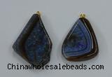 NGP8641 30*45mm - 35*50mm freeform druzy agate pendants wholesale