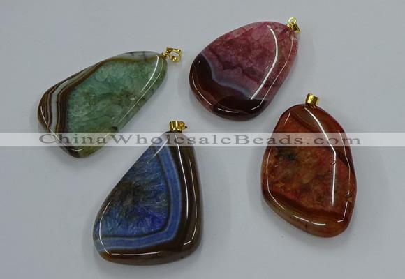 NGP8643 30*45mm - 35*50mm freeform druzy agate pendants wholesale