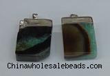NGP8682 26*36mm rectangle druzy agate pendants wholesale