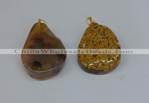 NGP8706 25*40mm – 35*50mm freeform agate pendants wholesale