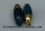 NGP8739 18*44mm rice agate gemstone pendants wholesale
