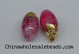 NGP8748 17*30mm rice agate gemstone pendants wholesale