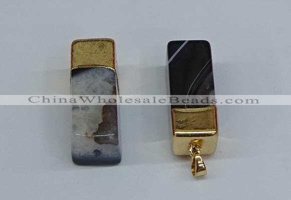 NGP8782 13*40mm - 15*42mm cuboid agate pendants wholesale