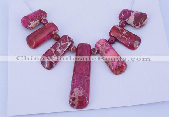 NGP88 Dyed imperial jasper gemstone pendants set jewelry wholesale