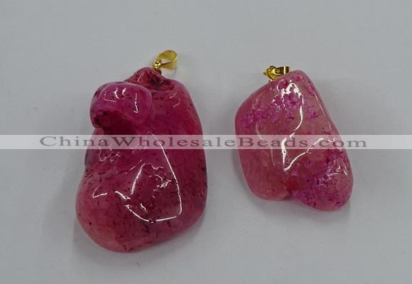 NGP8838 20*25mm - 30*40mm nuggets agate pendants wholesale