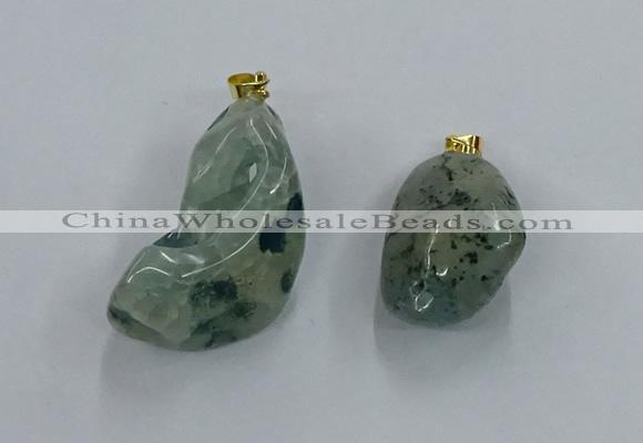 NGP8840 20*25mm - 30*40mm nuggets agate pendants wholesale