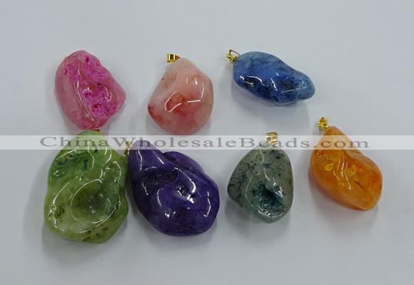 NGP8843 20*25mm - 30*40mm nuggets agate pendants wholesale